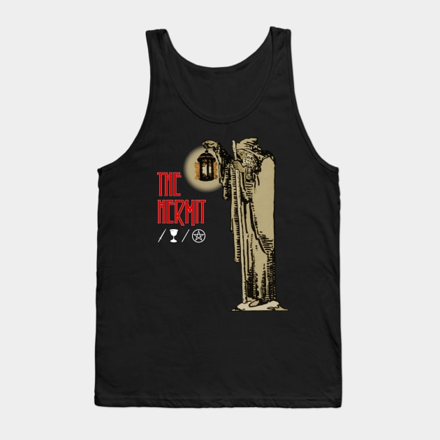 The Hermit Tarot Card - 70s Rock Parody Tank Top by Occult Designs